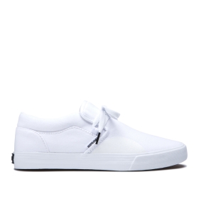 Mens Supra Low Top Shoes CUBA White | AU-45535